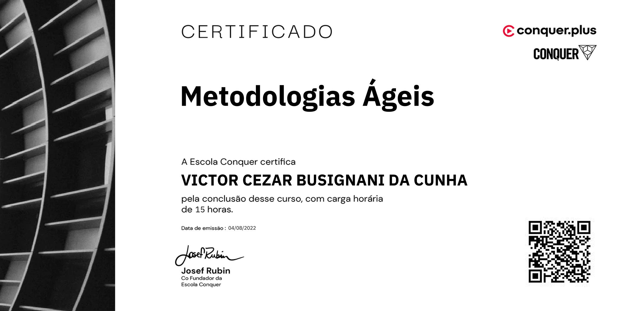 Certificado de Metodologias Ágeis